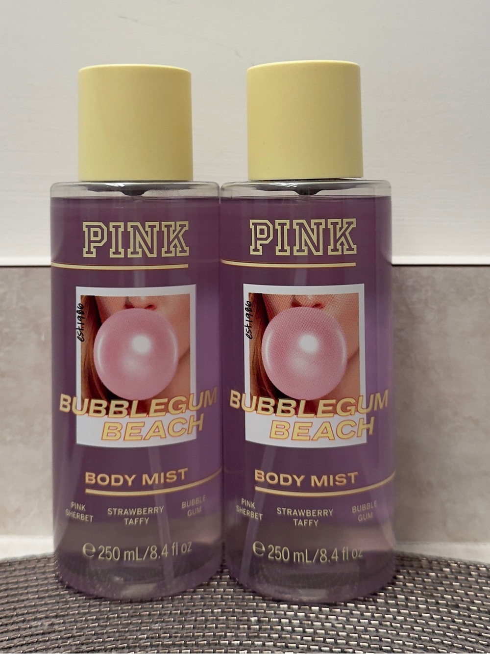 NWT PINK Victoria's Secret Bubblegum Beach Body Mist Set